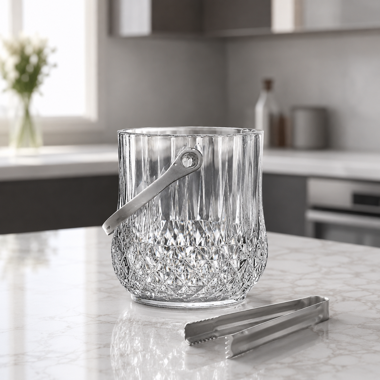 Ishink i Glas med Tång