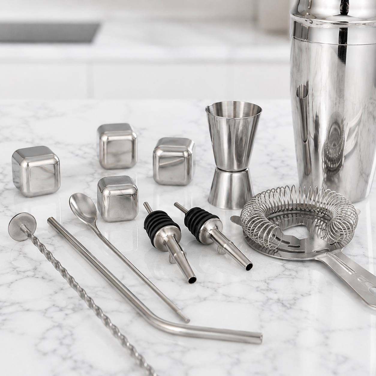 Cocktailset i Rostfritt Stål